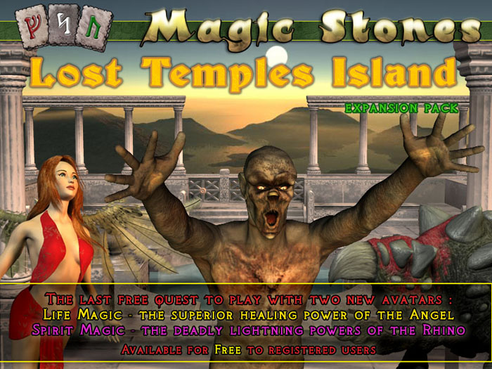 Lost Temples Island magic stones expansion